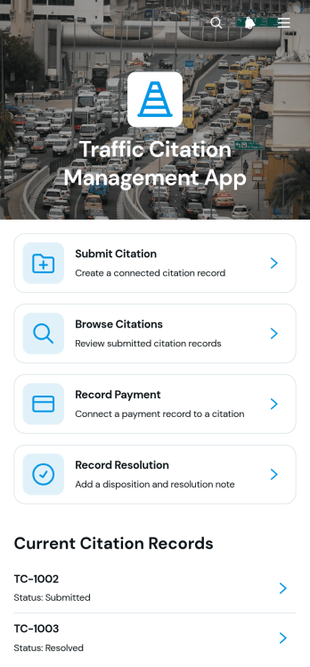 Traffic Citation Management App Template
