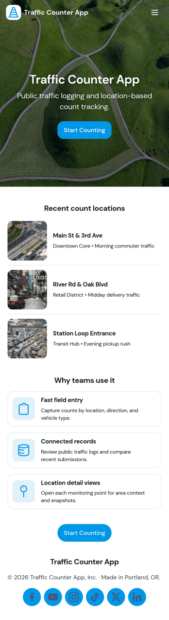 Traffic Counter App Template