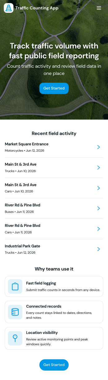 Traffic Counting App Template