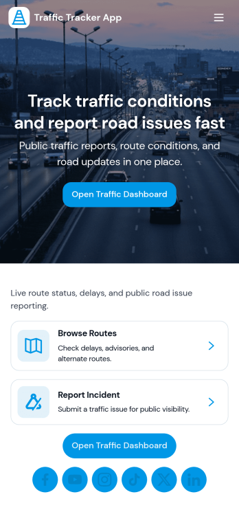 Traffic Tracker App Template