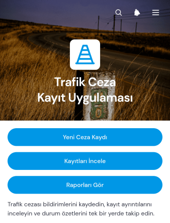 Trafik Cezası Kayıt Uygulama Șablonu
