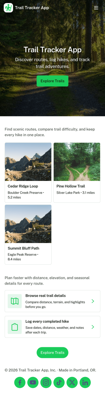 Trail Tracker App Template