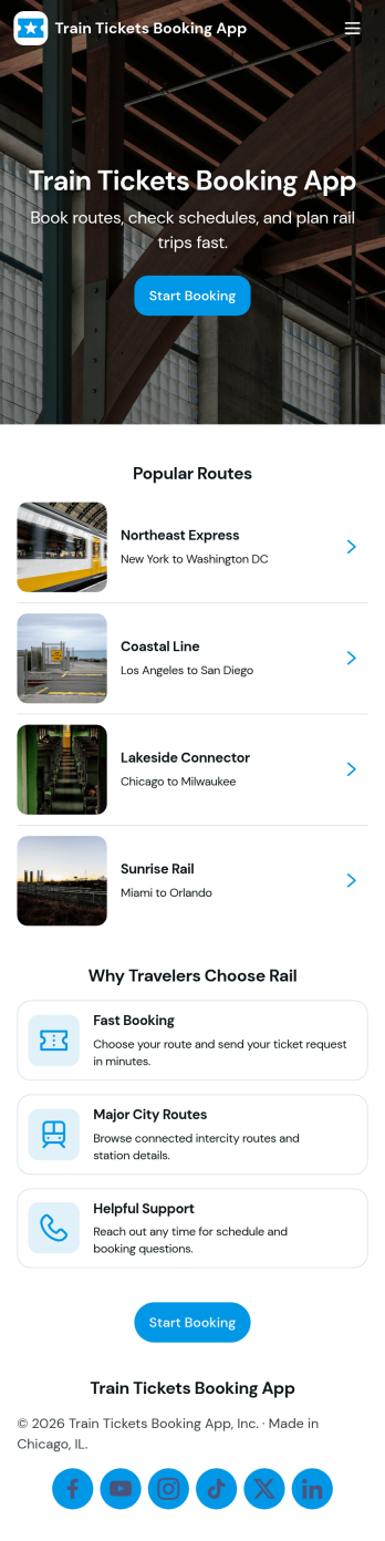Train Tickets Booking App Template