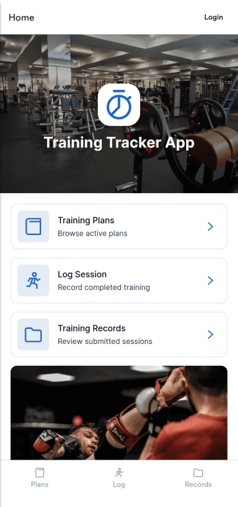 Training Tracker App Template