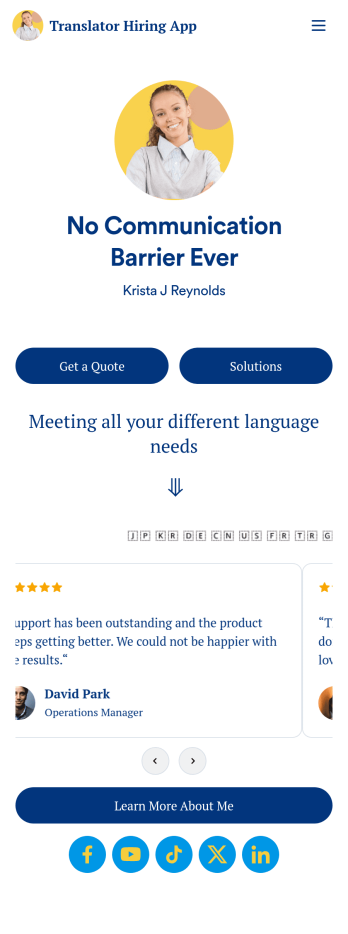 Translator Hiring App Template