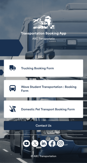Transportation Booking App Template