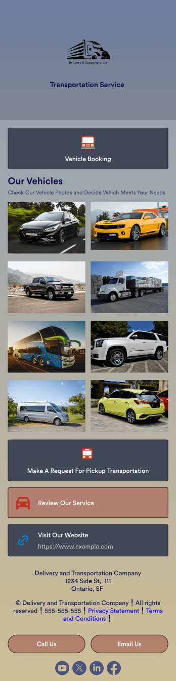 Transportation Service App Template