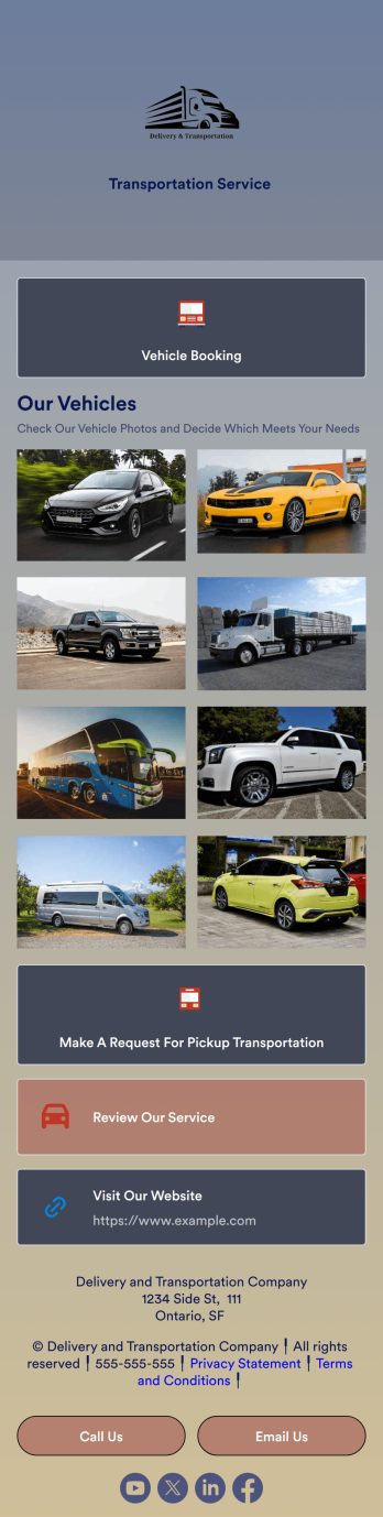 Transportation Service App Template