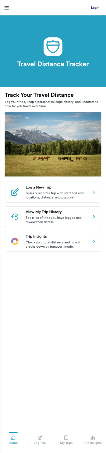 Travel Distance Tracker App Template