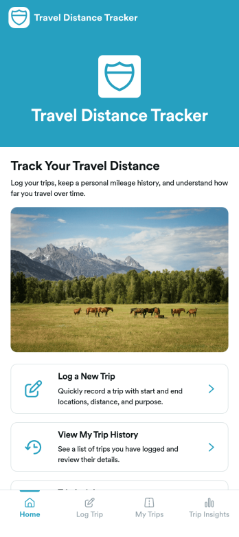 Travel Distance Tracker App Template