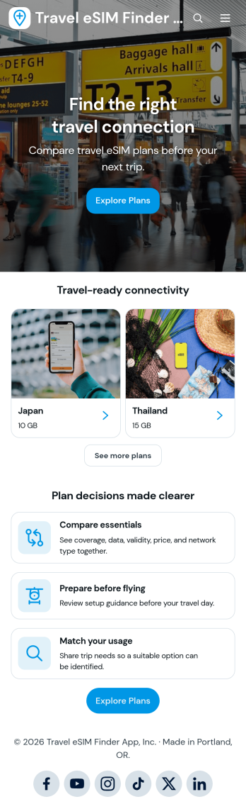 Travel eSIM Finder App Template