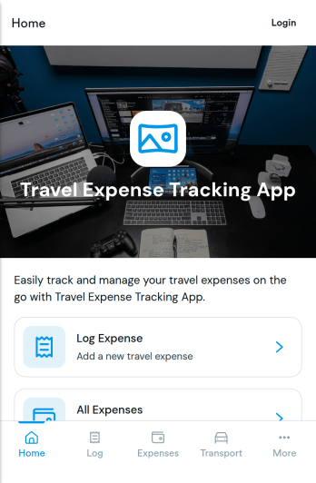 Travel Expense Tracking App Template