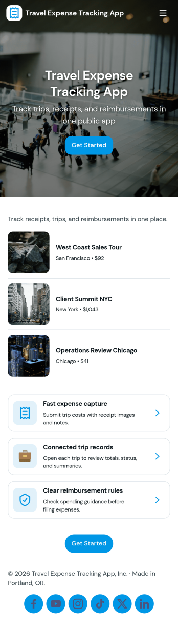Travel Expense Tracking App Template