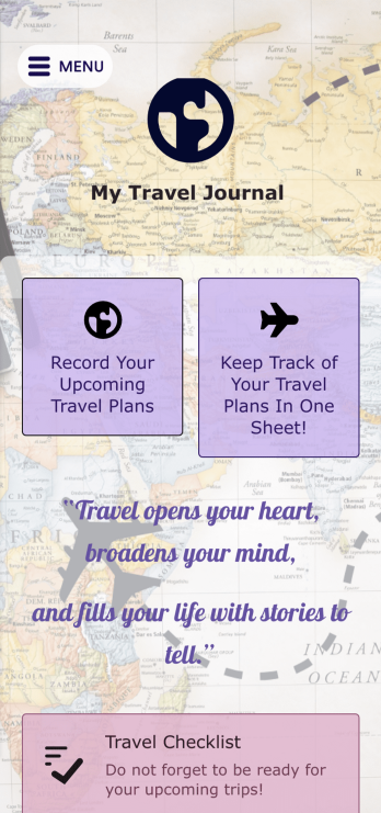 Travel Journal App Template