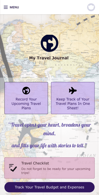 Travel Journal App Template