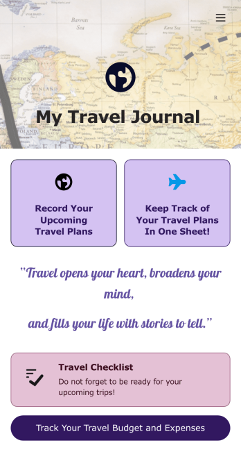 Travel Journal App Template