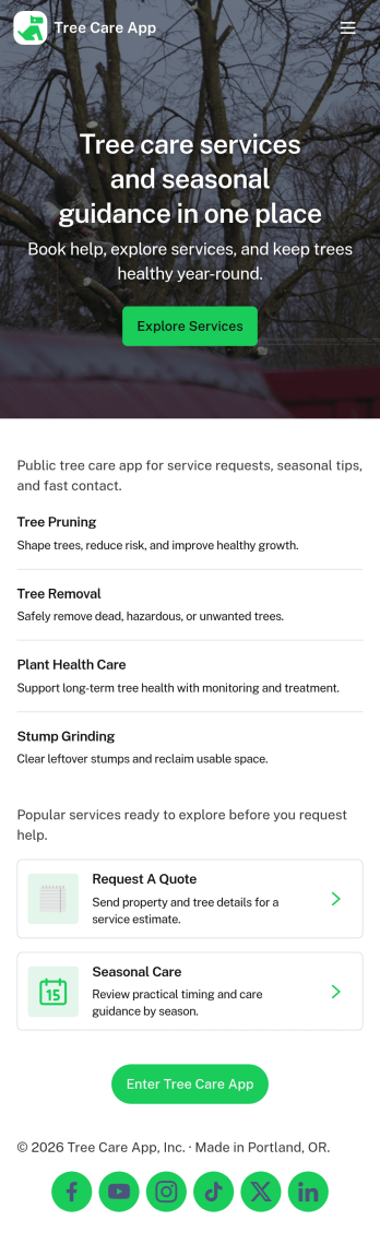 Tree Care App Template