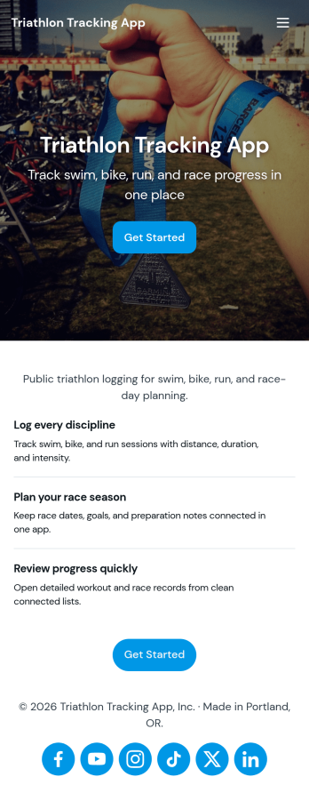 Triathlon Tracking App Template