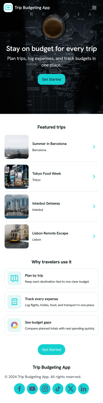 Trip Budgeting App Template