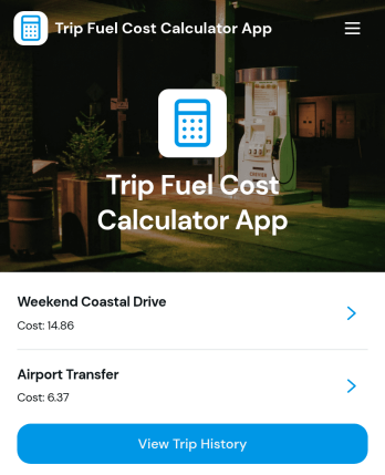 Trip Fuel Cost Calculator App Template