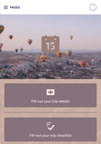 Trip Planner App Template