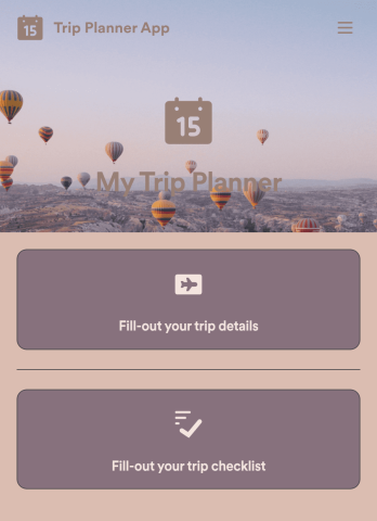 Trip Planner App Template