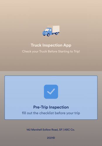 Truck Inspection App Template
