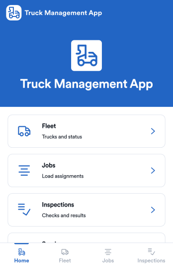 Truck Management App Template