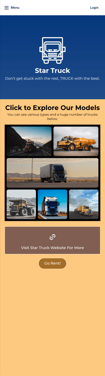 Truck Rental App Template