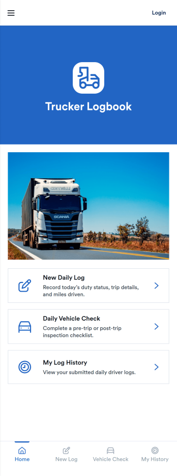 Trucker Logbook App Template