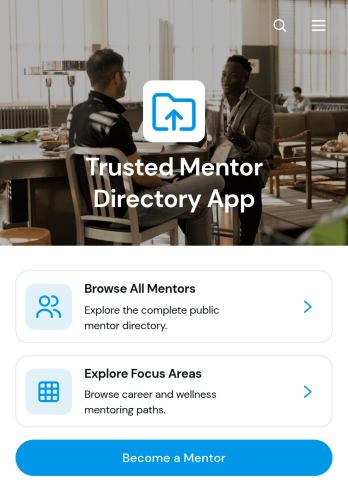 Trusted Mentor Directory App Template