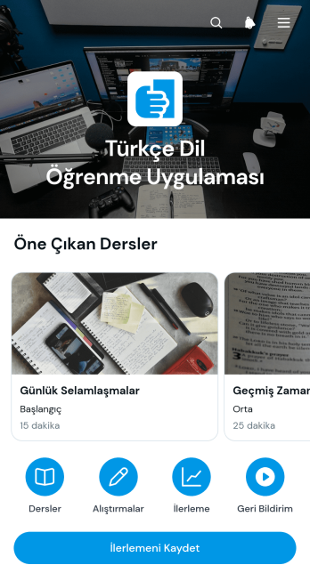 Türkçe Öğrenme Uygulama Șablonu