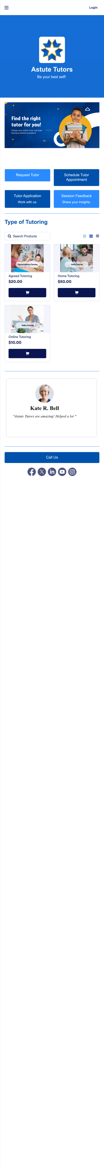 Tutoring App Template