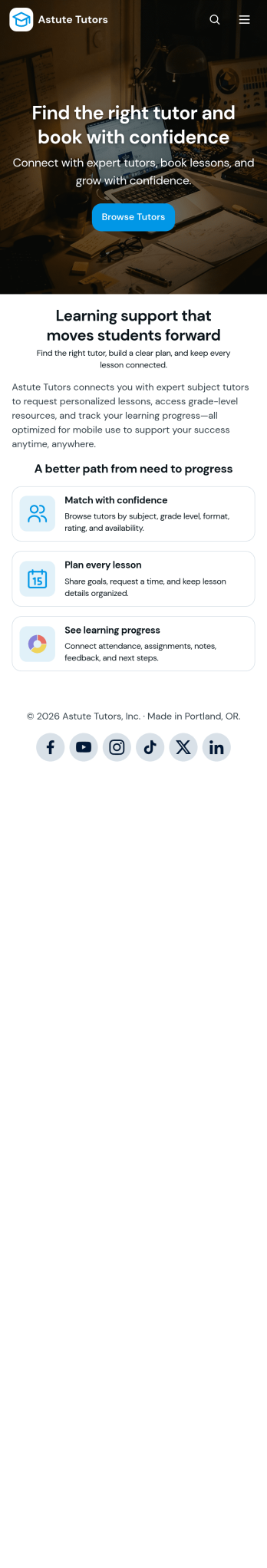 Tutoring App Template