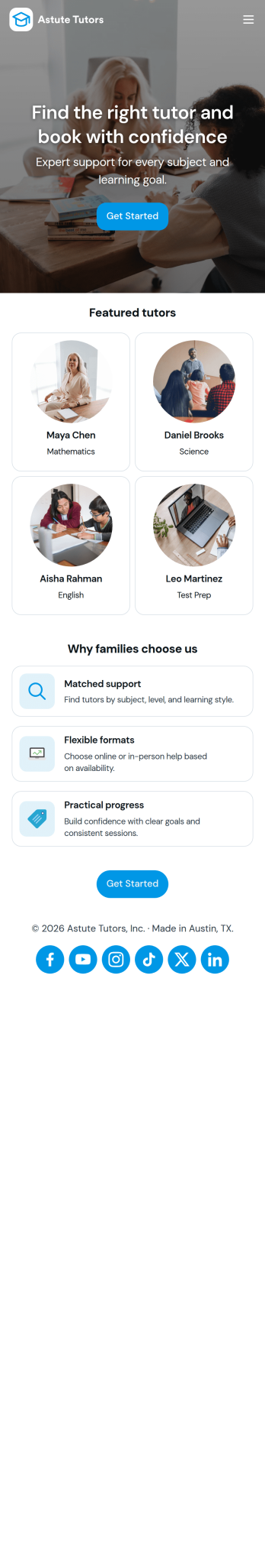 Tutoring App Template