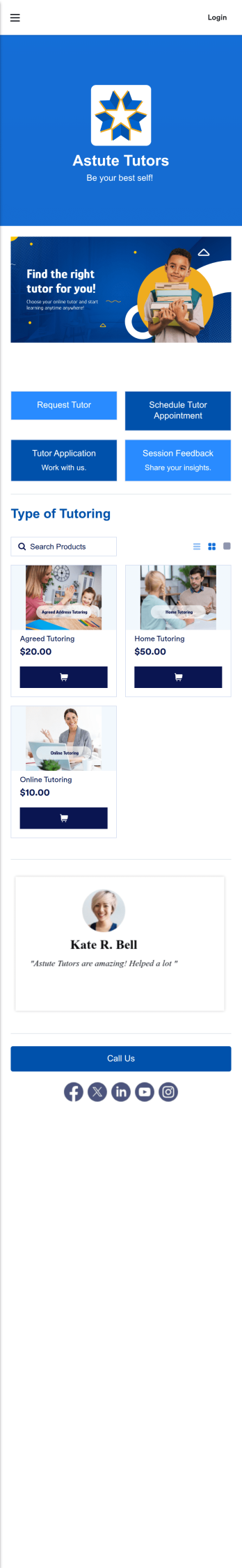 Tutoring App Template