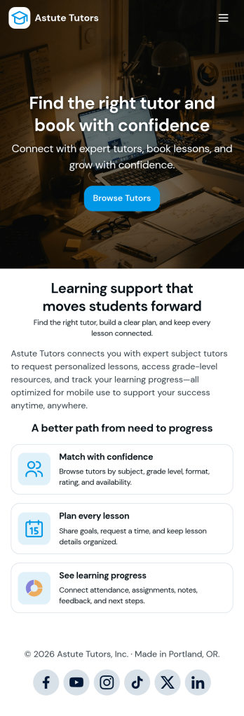 Tutoring App Template