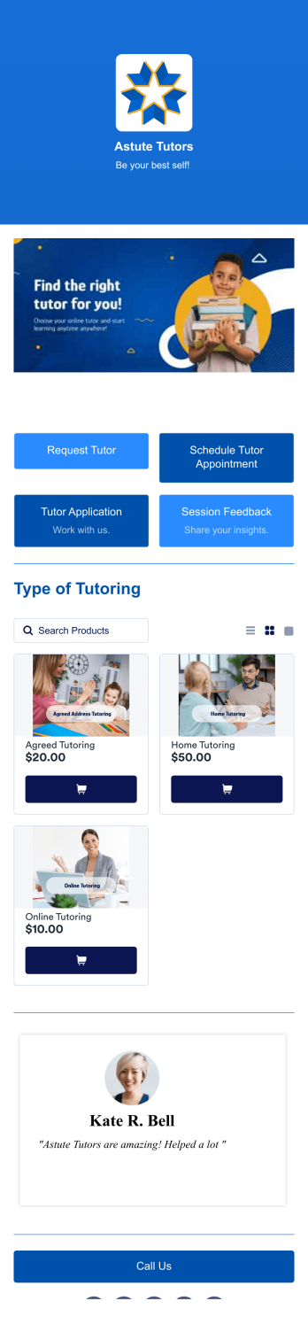 Tutoring App Template