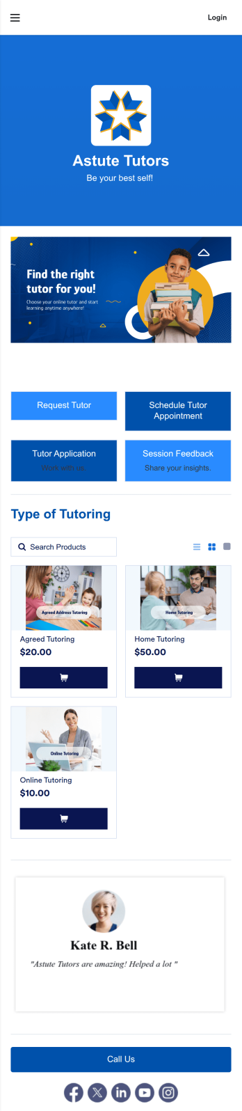 Tutoring App Template