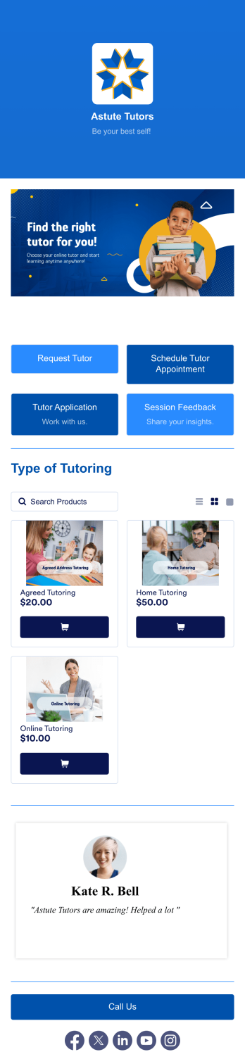 Tutoring App Template