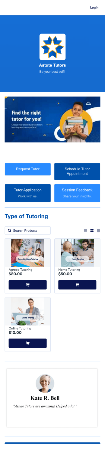 Tutoring App Template