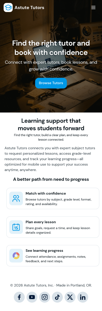 Tutoring App Template