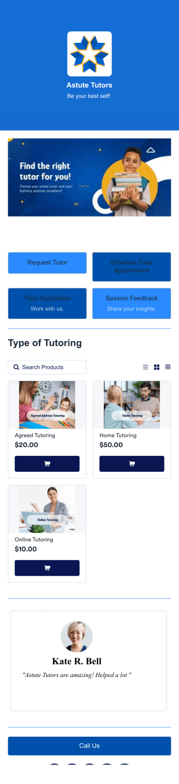 Tutoring App Template