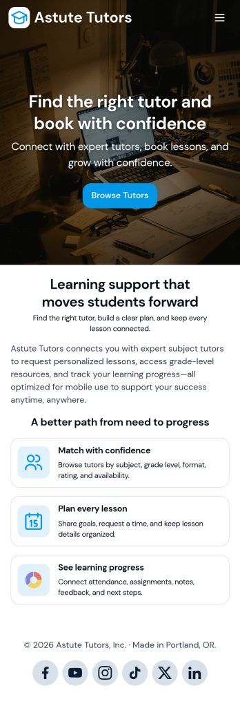 Tutoring App Template