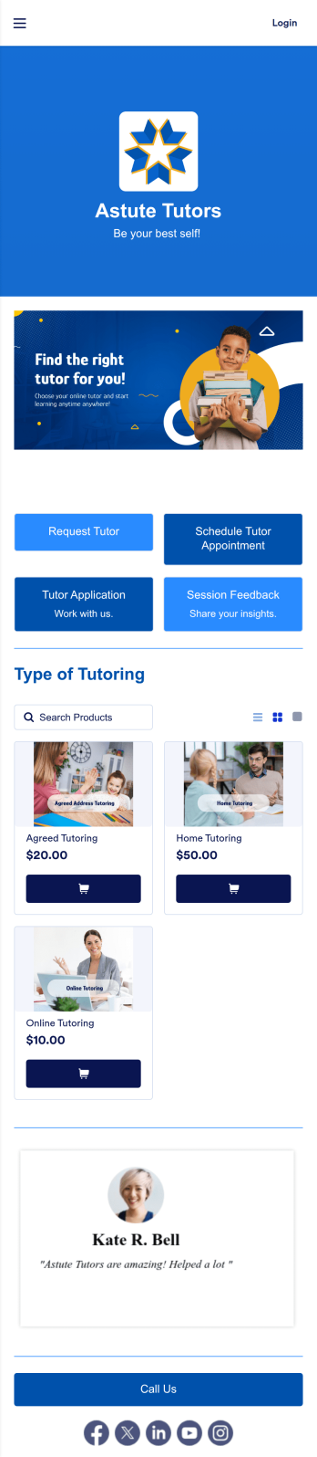 Tutoring App Template