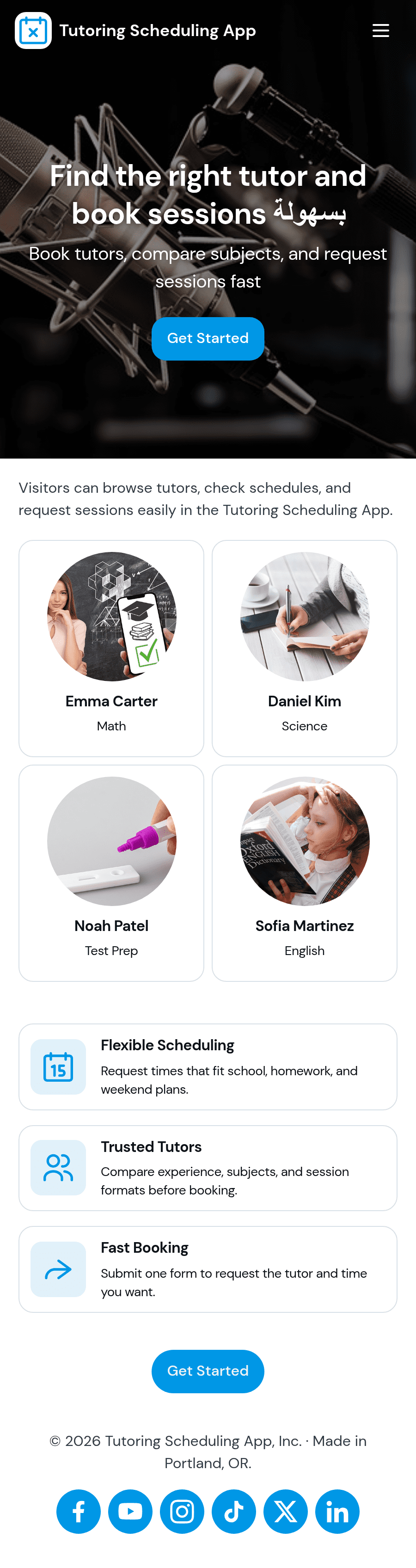 Tutoring Scheduling App Template | Jotform