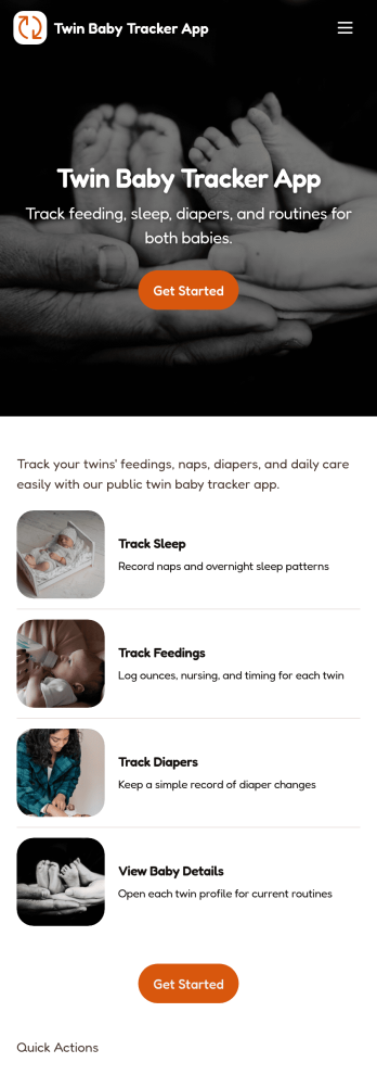 Twin Baby Tracker App Template