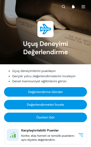Uçuş Deneyimi Değerlendirme Uygulama Șablonu