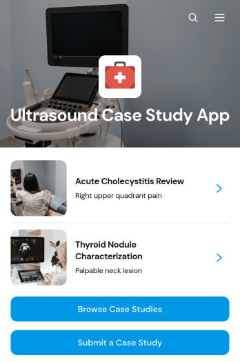 Ultrasound Case Study App Template