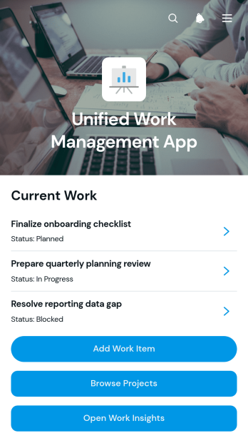 Unified Work Management App Template